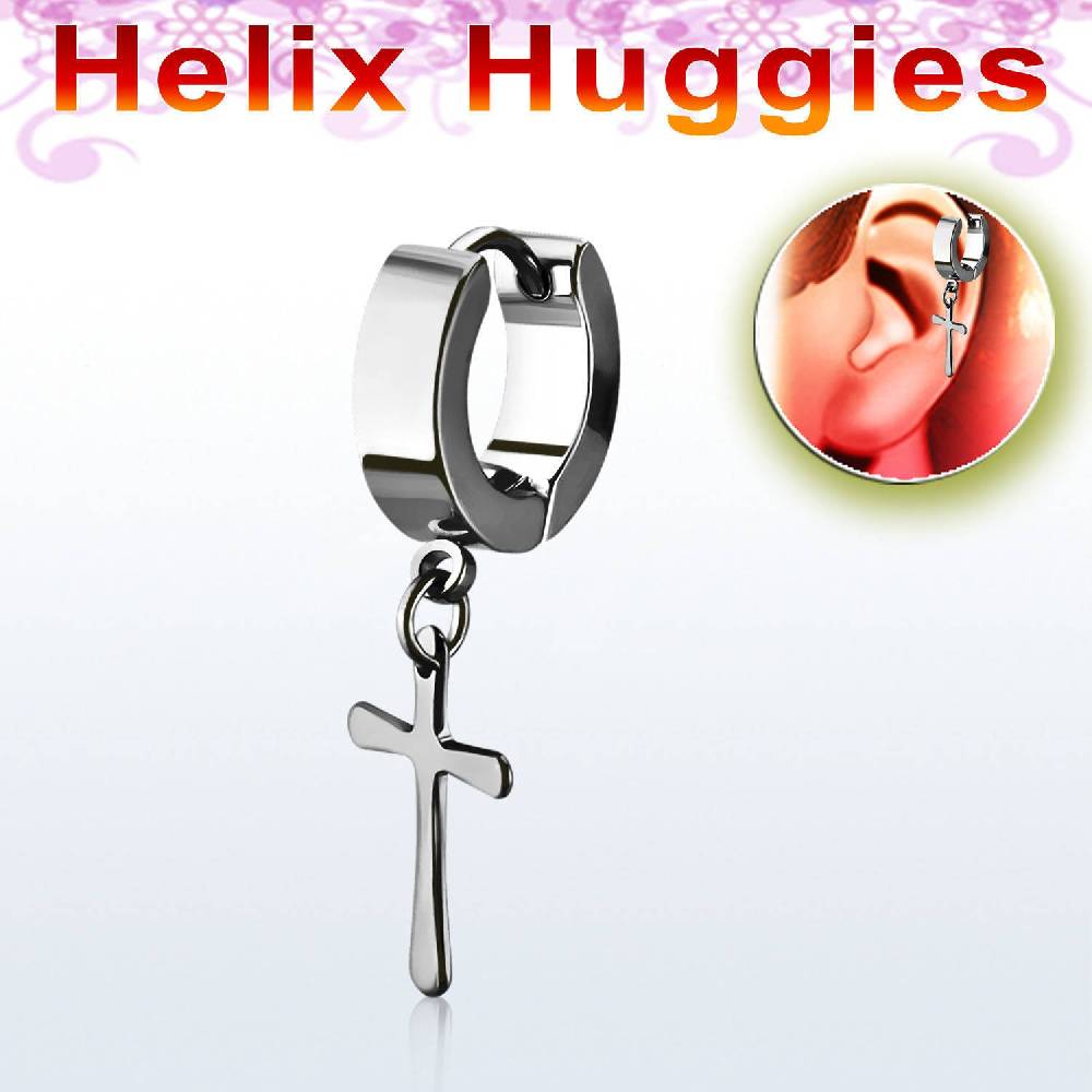 Lau Fashion 1 Stück Creole Kreuz Anhänger Unisex Helix Huggie Gothic Clips Ø 29mm Bis zu 55% Rabatt