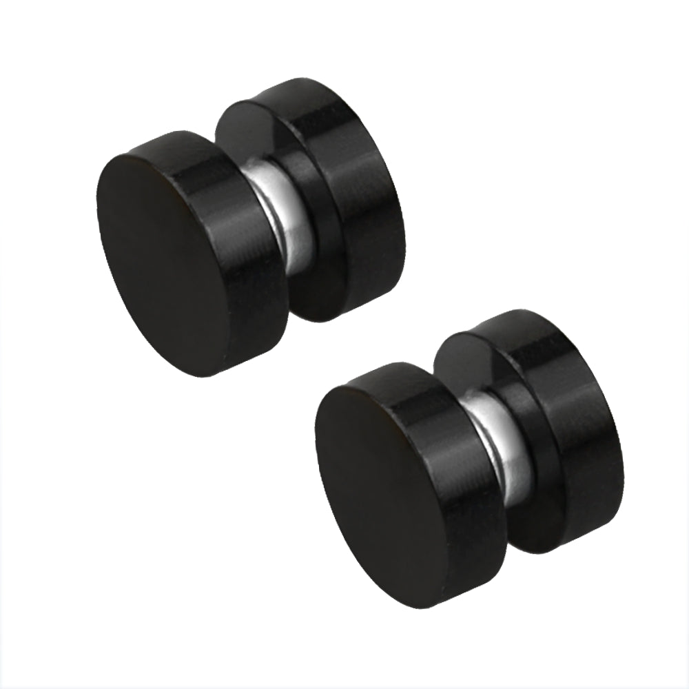 Lau Fashion 1 Paar Runde Magnet Knopf Edelstahl Anime Gothic Fake Plug Ohrring Ø 8-10mm Online Shopping