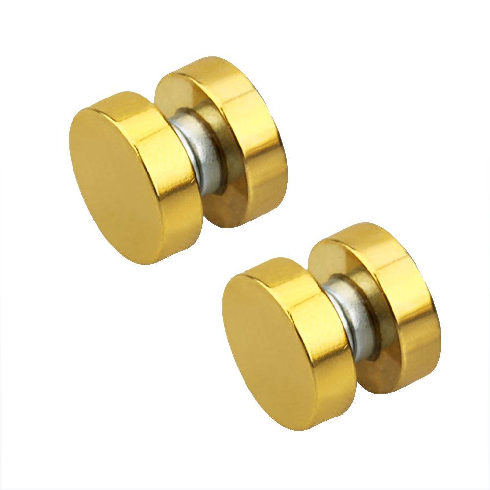 Lau Fashion 1 Paar Runde Magnet Knopf Edelstahl Anime Gothic Fake Plug Ohrring Ø 8-10mm Online Shopping