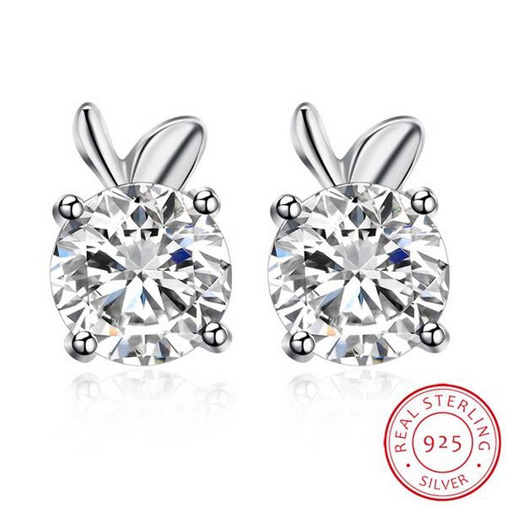 Lau Fashion 925 Sterling Silber Ohrstecker Apfel Appel Kinder Zirkonia Damen Ohrringe 5mm Weihnachtsangebot