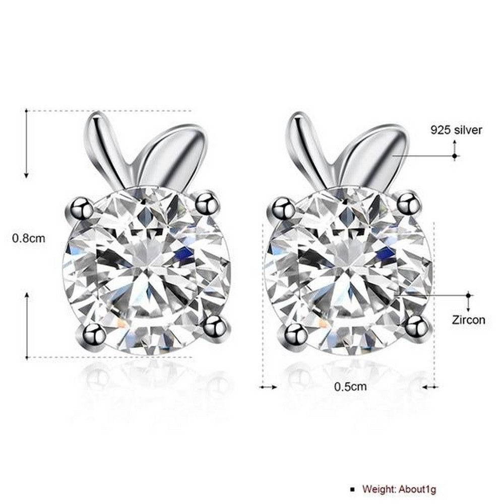 Lau Fashion 925 Sterling Silber Ohrstecker Apfel Appel Kinder Zirkonia Damen Ohrringe 5mm Weihnachtsangebot