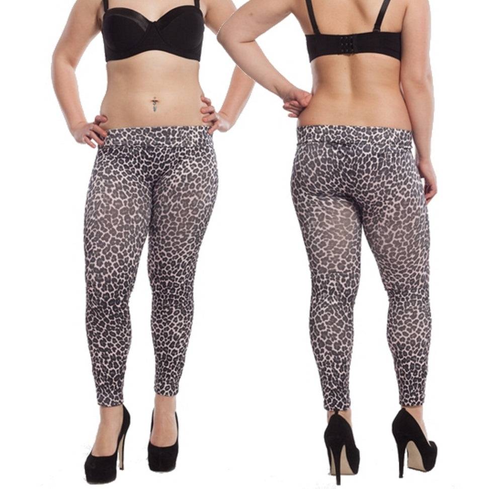Lau Fashion Leoparden Leggings Umstandsmode Hose Braun Leo Treggings Jeggings L/XL Riesige Ersparnisse