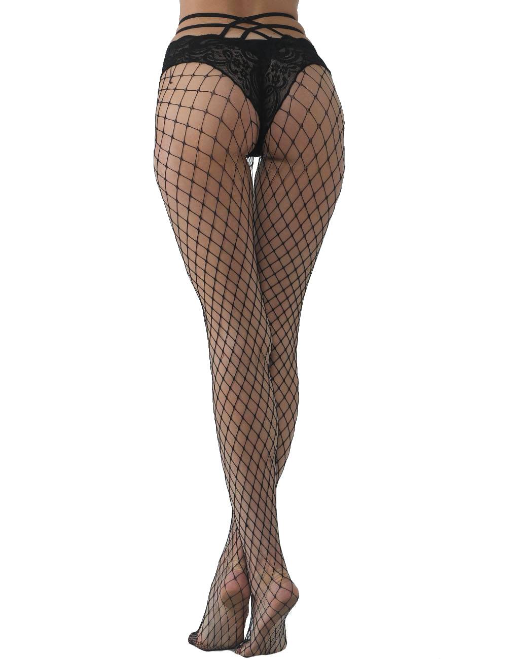 Lau Fashion Harness Strumpfhose Lange Netz Unterhose Strapse Strumpfband Gogo Schwarz S/M/L Zeitbegrenzte Promotion