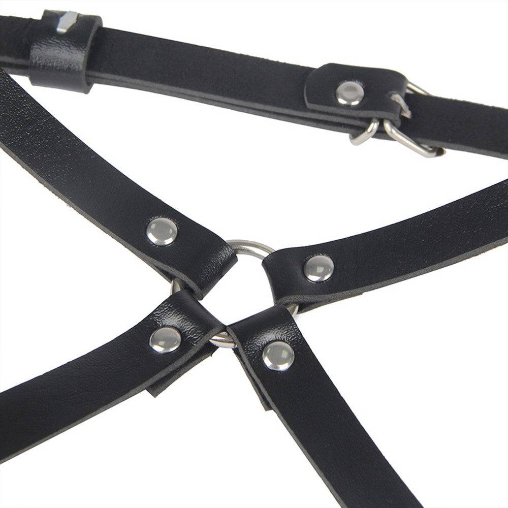 Lau Fashion Leder Harness Bondage SM Dessous BDSM Gothic Band Unterwäsche S/M/L zollfrei