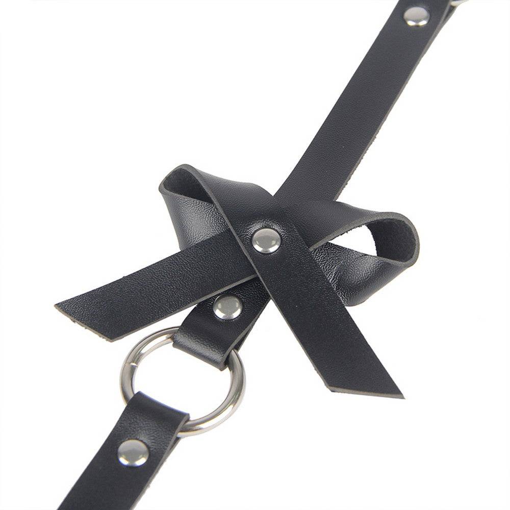 Lau Fashion Leder Strapshalter Harness Bondage SM BDSM Gothic Band Unterwäsche S/M/L 50% Rabatt für begrenzte Zeit