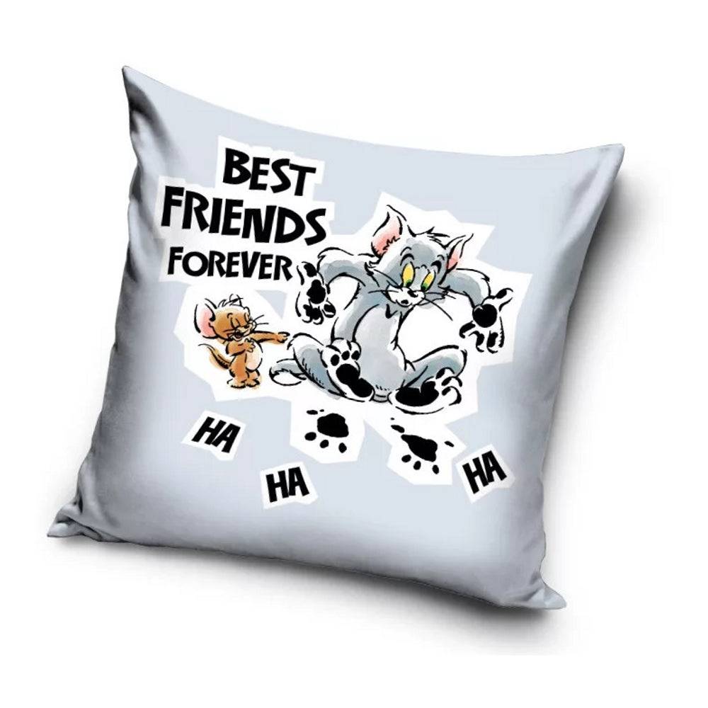 Lau Fashion Tom & Jerry Kissenbezug Grau Kopfkissen Bezug Kissenhülle 40x40cm