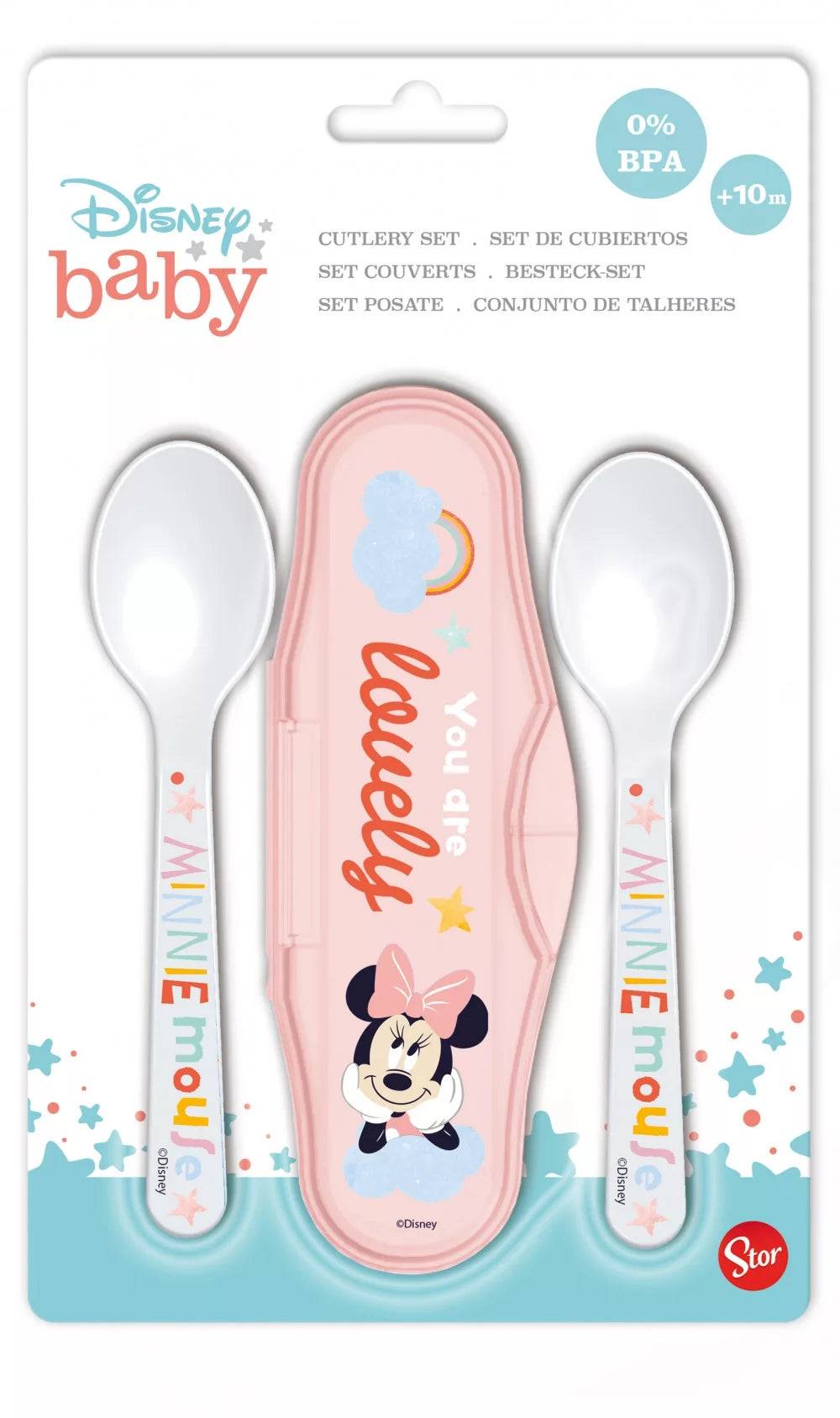 Lau Fashion Disney Reisebesteckset Mickey Maus Baby Esslöffel Set Kindergarten Kids 3Tlg Neueste Stile