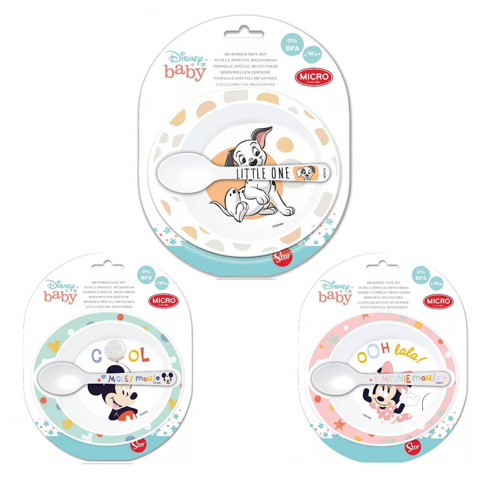 Lau Fashion Disney Tiefer Suppen Teller Set Mickey Baby Löffel Kindergarten Kids 2Tlg Letzte 2 Tage