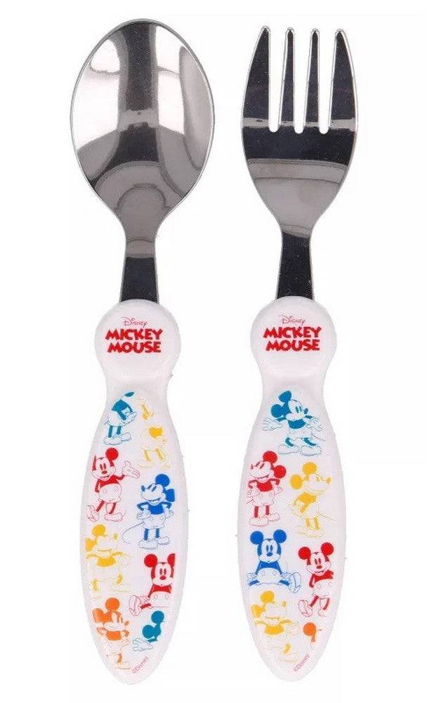 Lau Fashion 2-teilig Disney Micky Mouse Besteck-Set Frühstücksset Gabel Löffel Kindergarten Kids Zeitbegrenzte Promotion