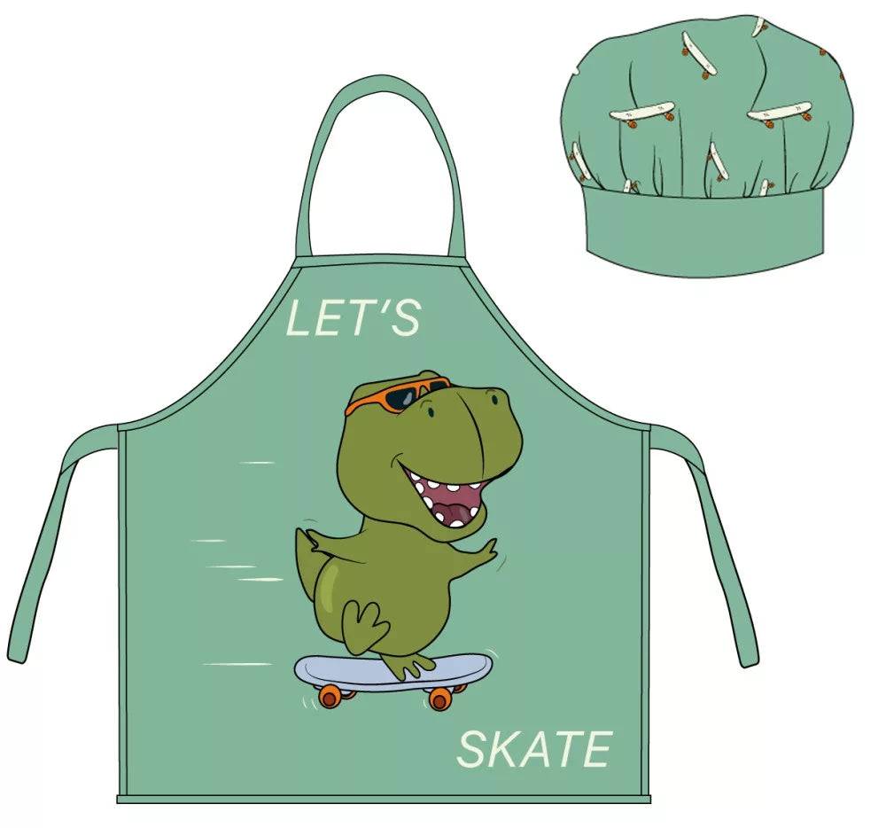 Lau Fashion 2tl. Kochschürze Malkittel Set Kinder Mädchen Jungen Kindergarten Schule Kochset 50% Rabatt für begrenzte Zeit