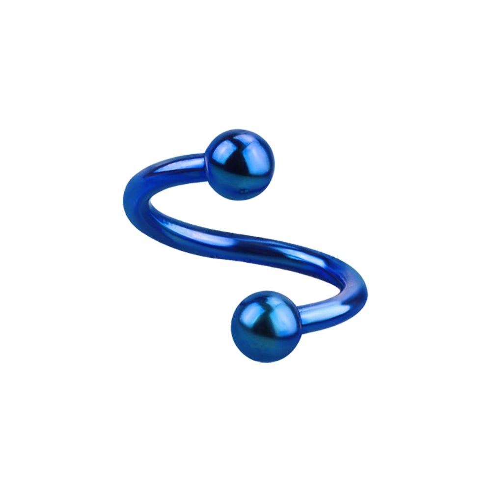 Lau Fashion Titan Spirale Lippen Augenbrauen Piercing Hufeisen Ø 10mm 1,2 Kugel 3mm Große Rabatte
