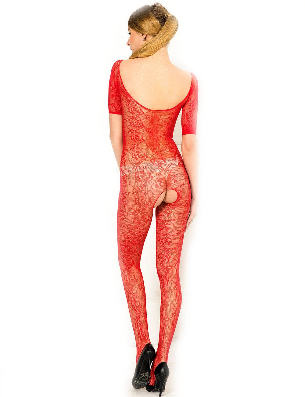 Lau Fashion Fashion Damen Nylon Catsuit Netz Overall Body Stocking Spitze Reizwäsche Gogo S/M/L JETZT KAUFEN