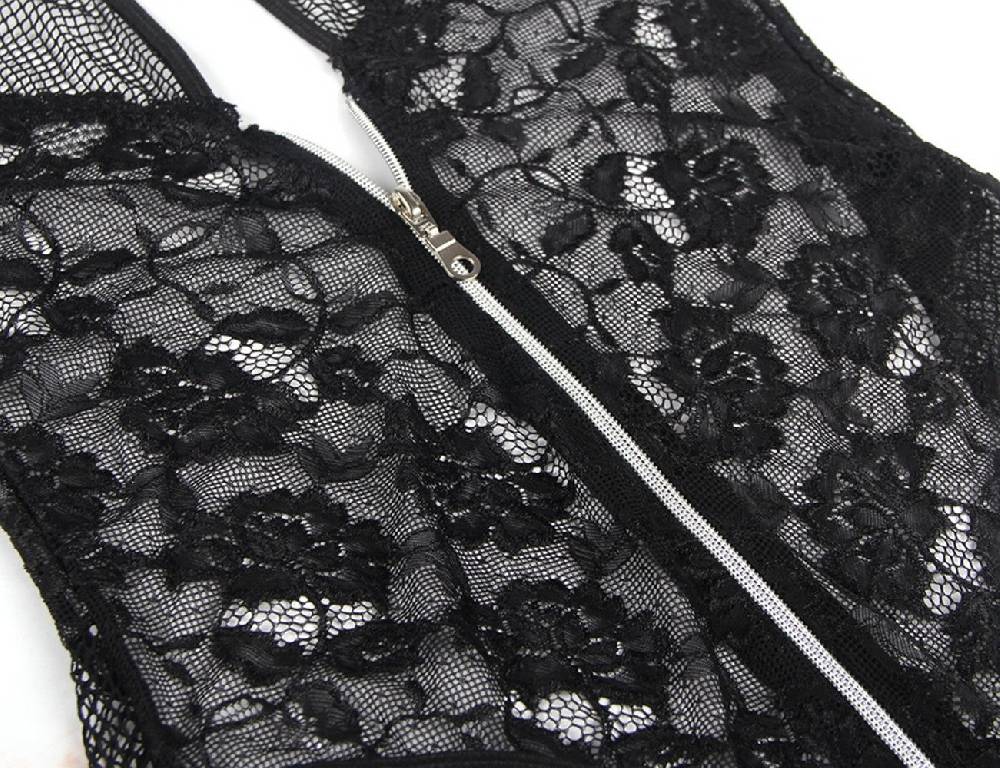 Lau Fashion Body Reißverschluss Teddy Unterwäsche Blumen Damen Dessous Reizwäsche S/M Fabrikverkauf