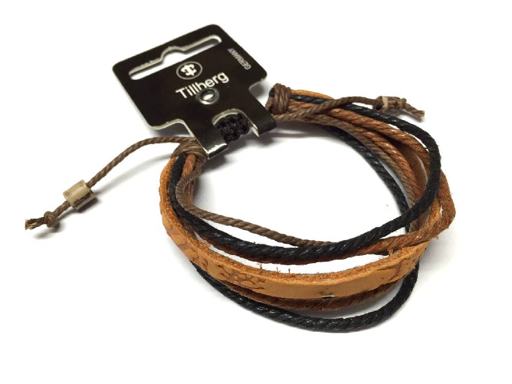 Lau Fashion Echt Leder Armband Armreif Unisex Surfer Style Schwarz Braun Damen Herren Schmuck Weihnachtsangebot