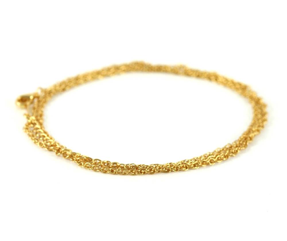 Lau Fashion Ankerkette Gold Halsketten Anhänger Schmuck Set Vergoldet Gelbgold Ø 2mm Discount Store für neue Produkte