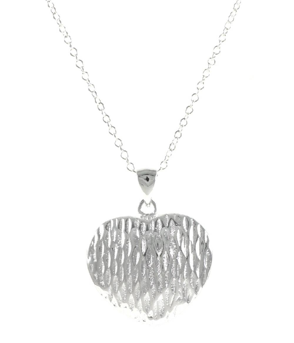 Lau Fashion Fashion Damen Apfel Herzchen Halskette mit Anhänger Geschenk Set Ø 25mm Fabrikpreis