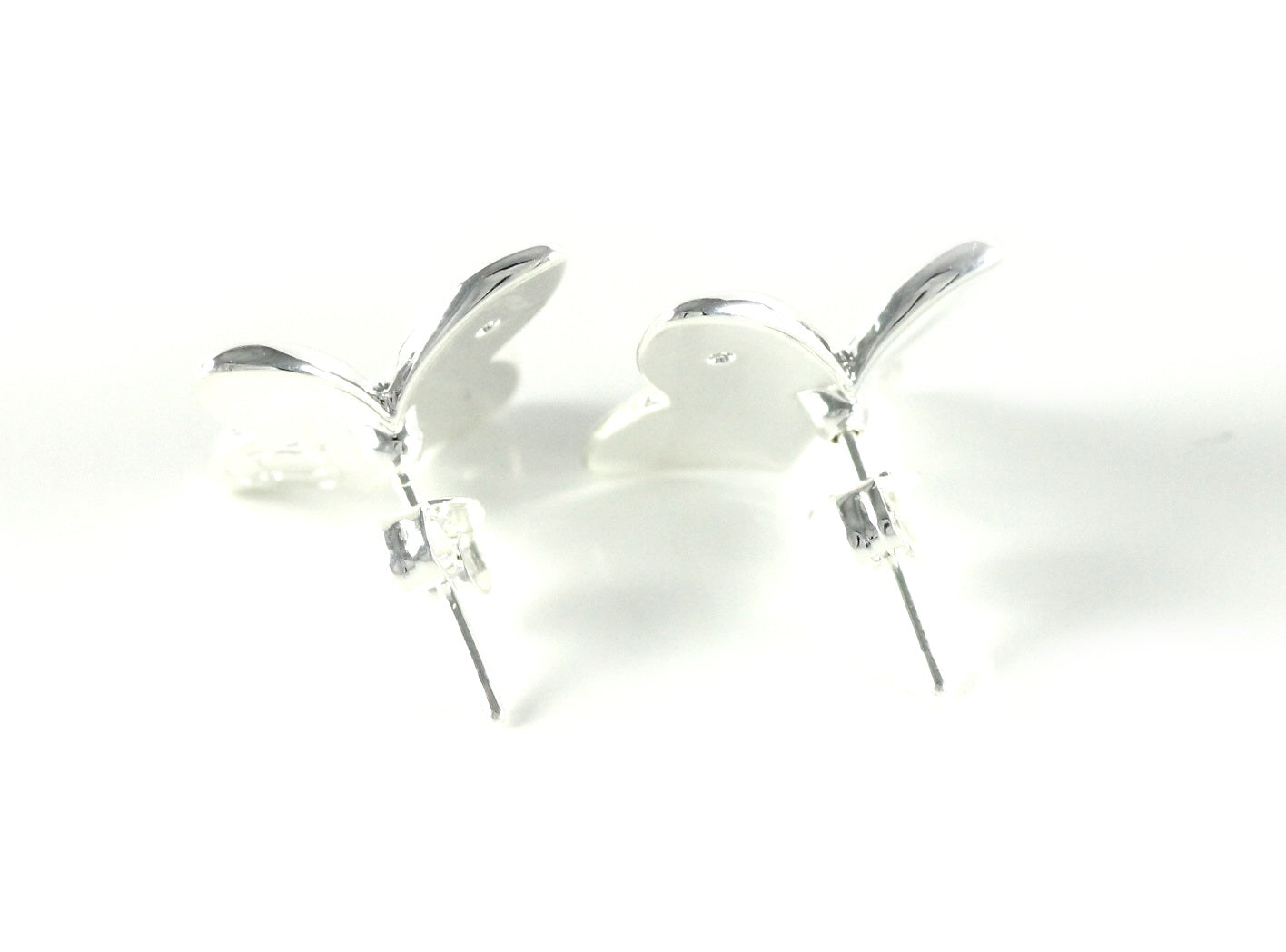 Lau Fashion Versilberte Schmetterlinge Damen Ohrstecker Zirkonia Libelle Ohrringe Ø 17mm Neueste Mode