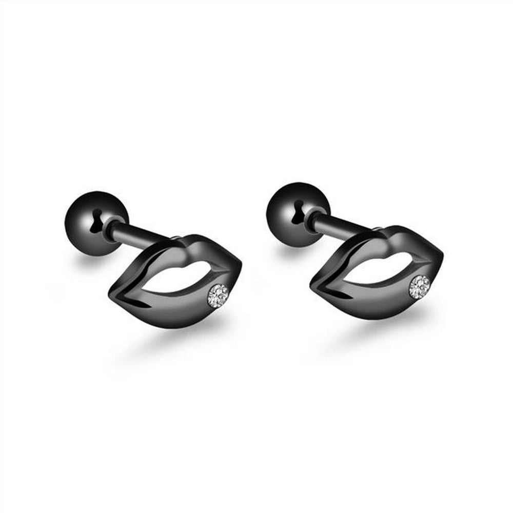 Lau Fashion 1 Paar Fashion Fake Plug Unisex # Schwarz Ohrringe Tragus Ohrstecker Bestseller