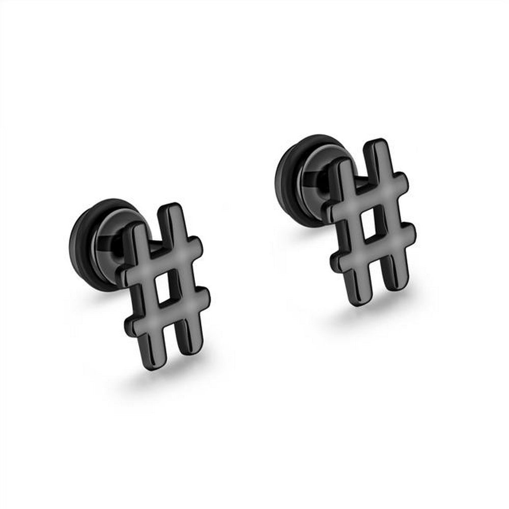 Lau Fashion 1 Paar Fashion Fake Plug Unisex # Schwarz Ohrringe Tragus Ohrstecker Bestseller