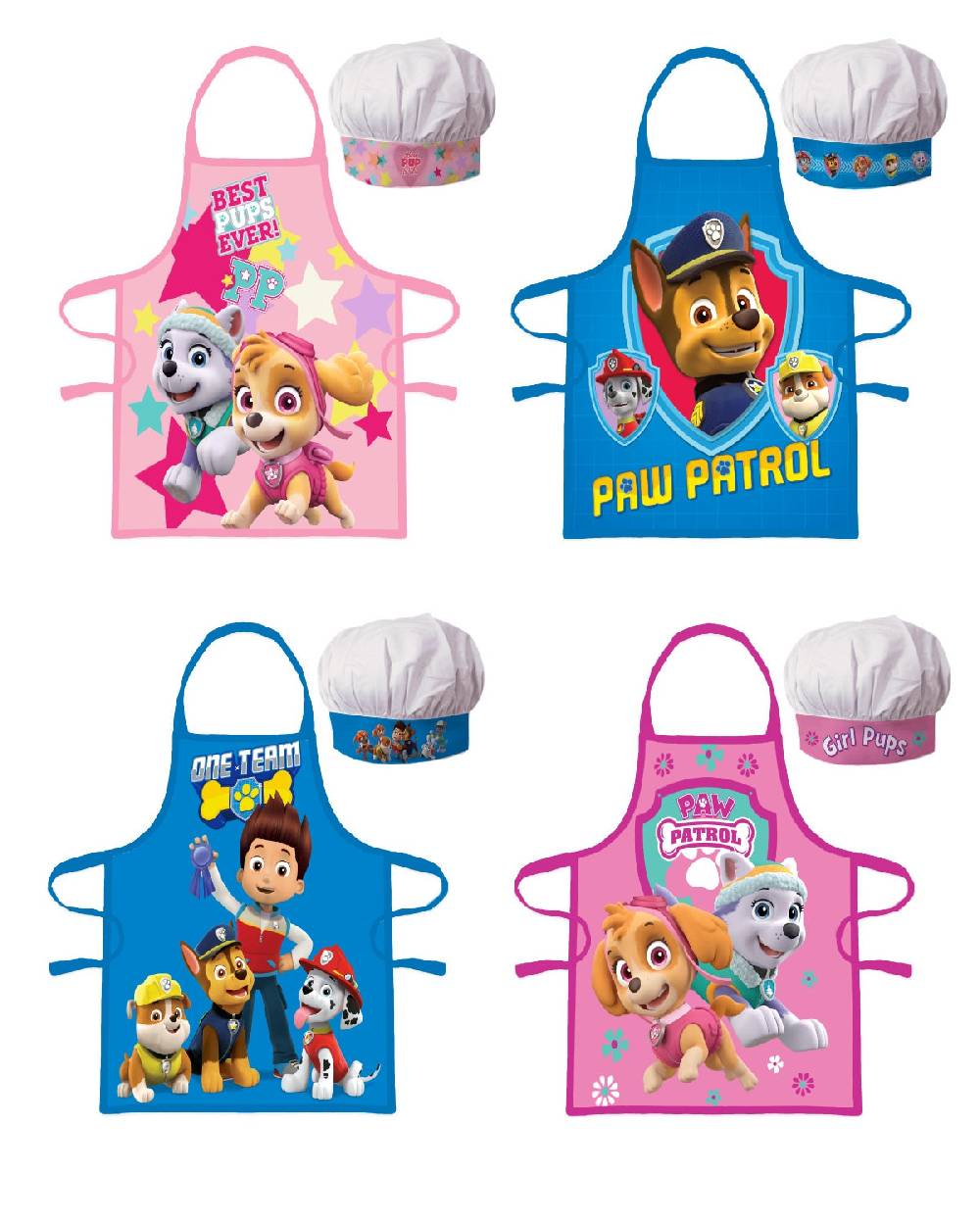 Lau Fashion 2tl. Kochschürze Set Paw Patrol Kinder Mädchen Jungen Kindergarten Schule Kochset Kostenloser Versand international