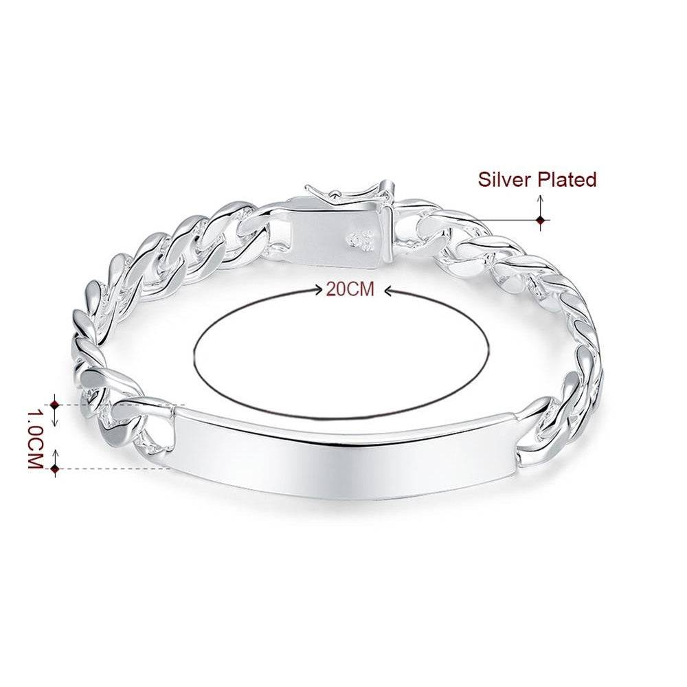 Lau Fashion 10mm Panzerketten Armband Geflochten Geschenk Gravur Silber Ø 60mm Top Angebot