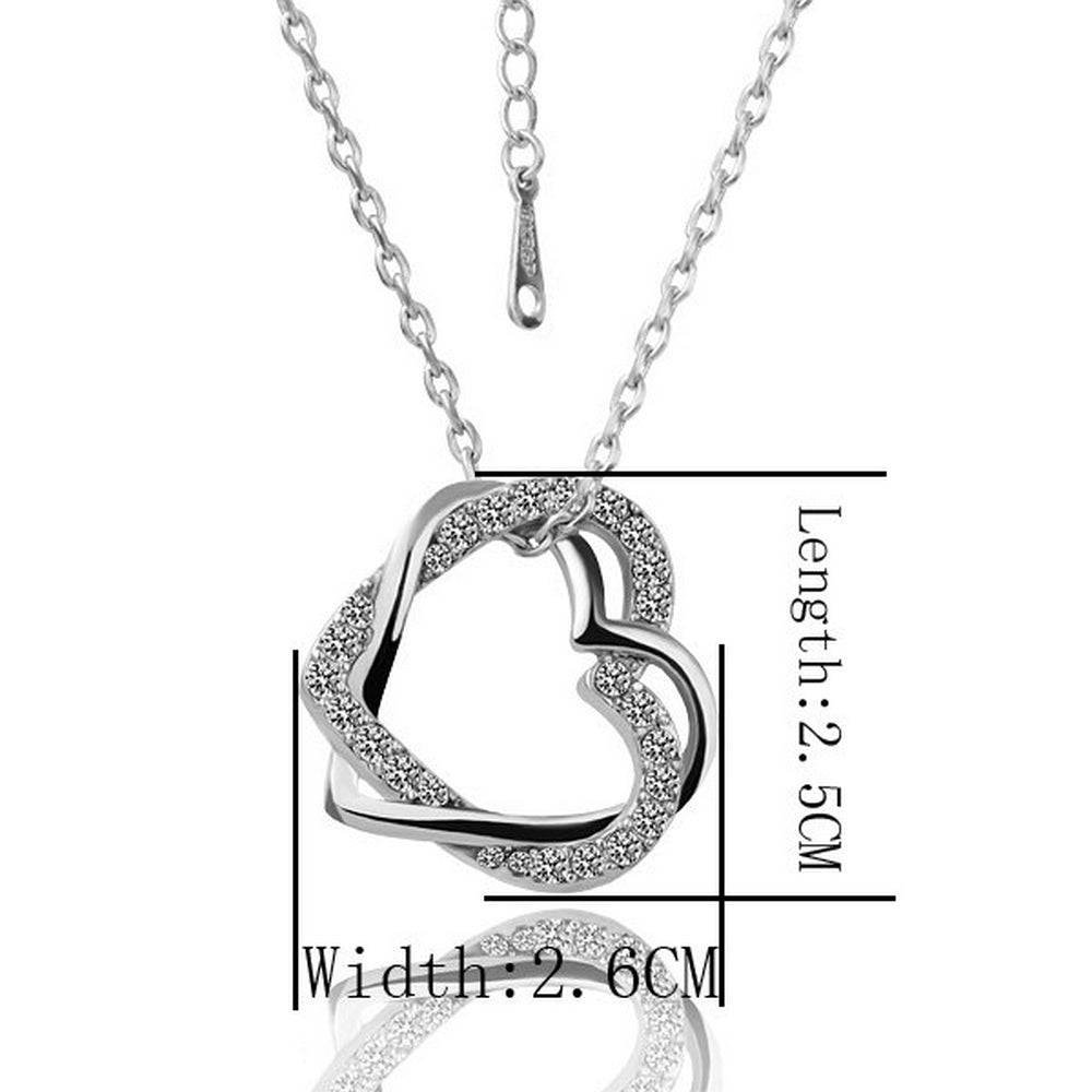 Lau Fashion Herz Anhänger Halskette Schmuck Set Edelsteine Silber Strass vergoldet Ø 25mm Flash Sale