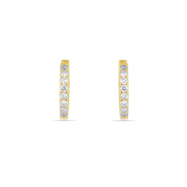 Leaf Jewelry Creole mit Diamanten, 18K Gelbgold Tägliche Deals