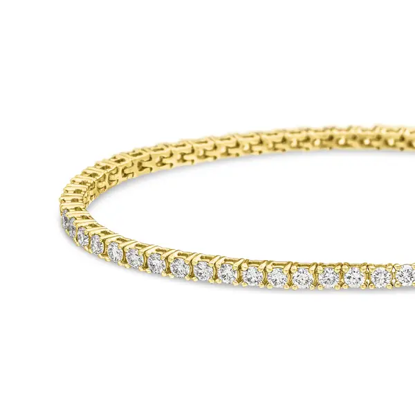 Leaf Jewelry Tennisarmband mit Diamanten, Gelbgold, 3.42ct, 17.0cm Wochenangebot