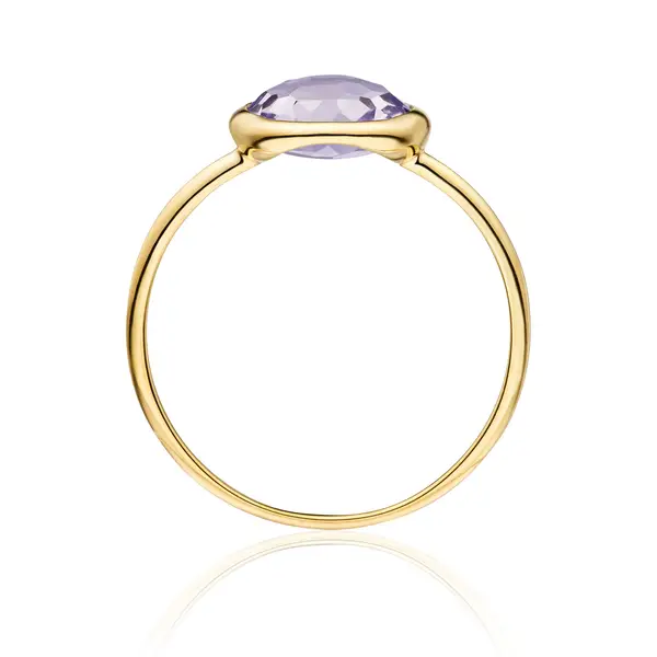 Leaf Jewelry Ring Amethyst, 14 K Gelbgold 50% Rabatt für begrenzte Zeit