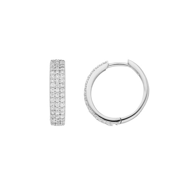 Leaf Jewelry Creole Shiny mit Zirkonia, 925 Sterlingsilber Günstiger Verkauf
