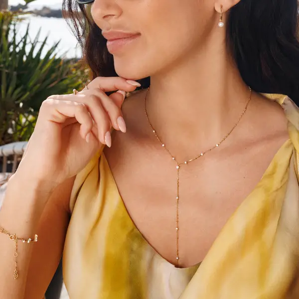 Leaf Jewelry Armkette Flying Pearls, 3-reihig, 18 K Gelbgold vergoldet Meist gekauft