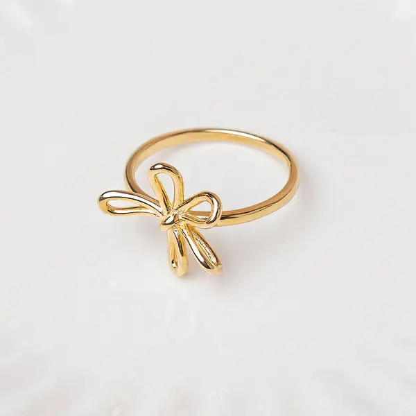Leaf Jewelry Ring Blossom, 18 K Gelbgold vergoldet Limitierter Zeitrabatt
