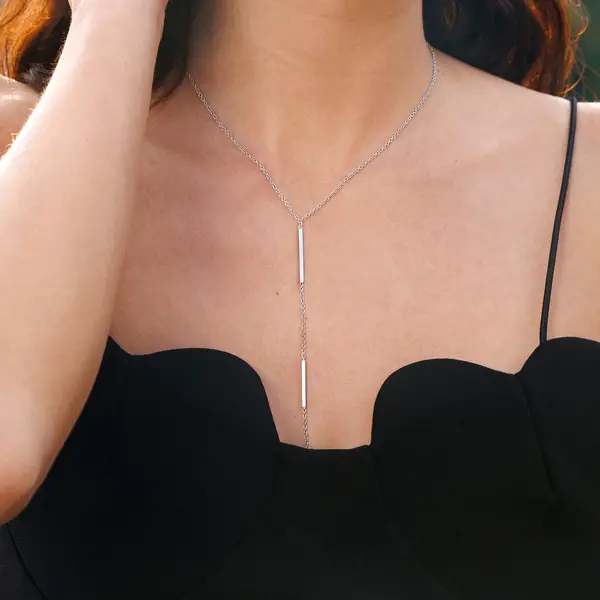Leaf Jewelry Y-Halskette Basic, 925 Sterlingsilber Fabrik Onlineshop