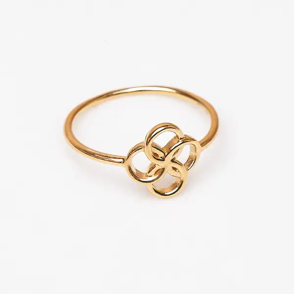 Leaf Jewelry Ring Clover Charm, 925 Sterlingsilber Valentinstagsangebot