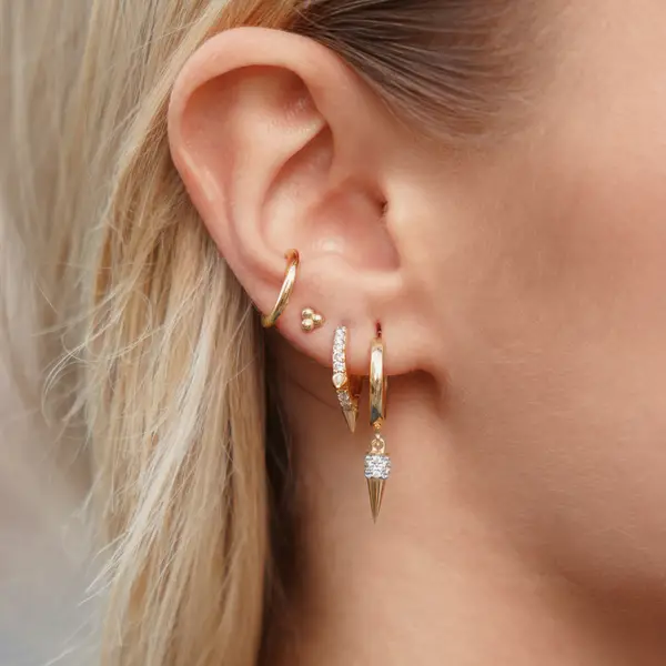 Leaf Jewelry Ohrstecker Bubble, 18 K Gelbgold vergoldet Kostenlose Rückgabe