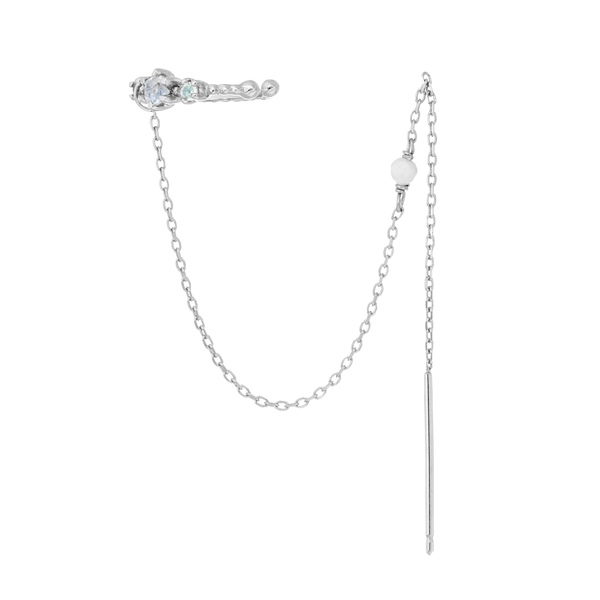 Leaf Jewelry Earcandy, Mondstein/Blauer Topaz, 925 Sterlingsilber Neueste Stile