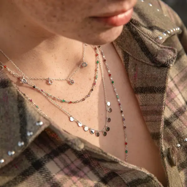 Leaf Jewelry Halskette Platelet, kurz, 18 K Roségold vergoldet Letzte 2 Tage