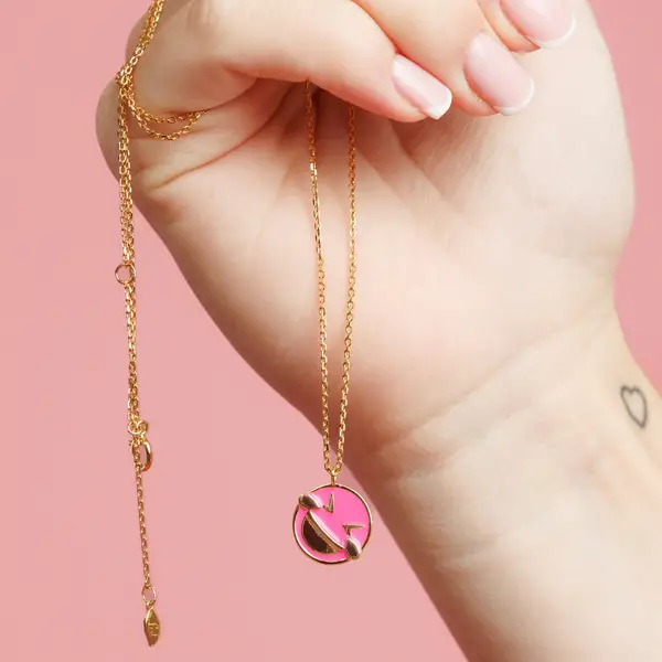 Leaf Jewelry Halskette "Joy" EMOJI, 18 K Gelbgold vergoldet Bis zu 55% Rabatt