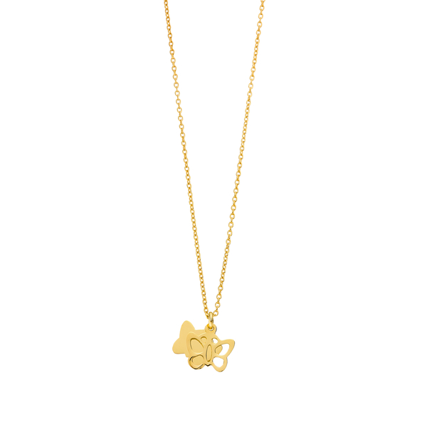 Leaf Jewelry Halskette SCHMETTERLING, 18 K Gelbgold vergoldet Begrenzt auf 3 Tage
