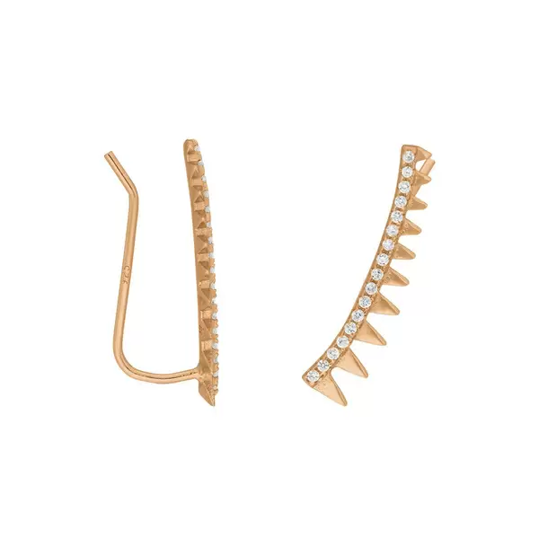 Leaf Jewelry Earclimber Memory II, 18 K Rosegold vergoldet Black Friday Preise