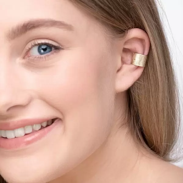 Leaf Jewelry Earcuff Matt, 10mm, 18 K Rosegold vergoldet 50% Rabatt für begrenzte Zeit