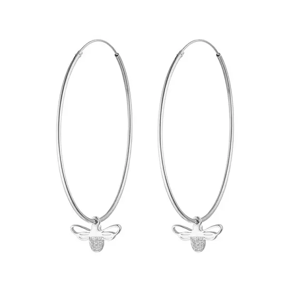 Leaf Jewelry Creole Bee Happy, 925 Sterlingsilber Kostenloser Versand