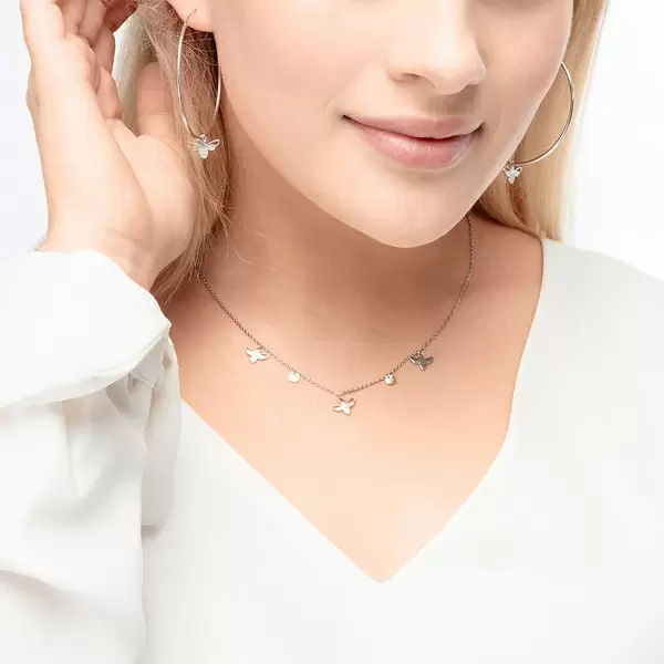 Leaf Jewelry Creole Bee Happy, 925 Sterlingsilber Kostenloser Versand