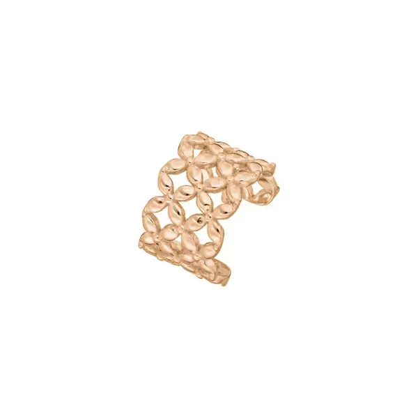 Leaf Jewelry Earcuff Grid, 18 K Rosegold vergoldet Limitierter Zeitrabatt
