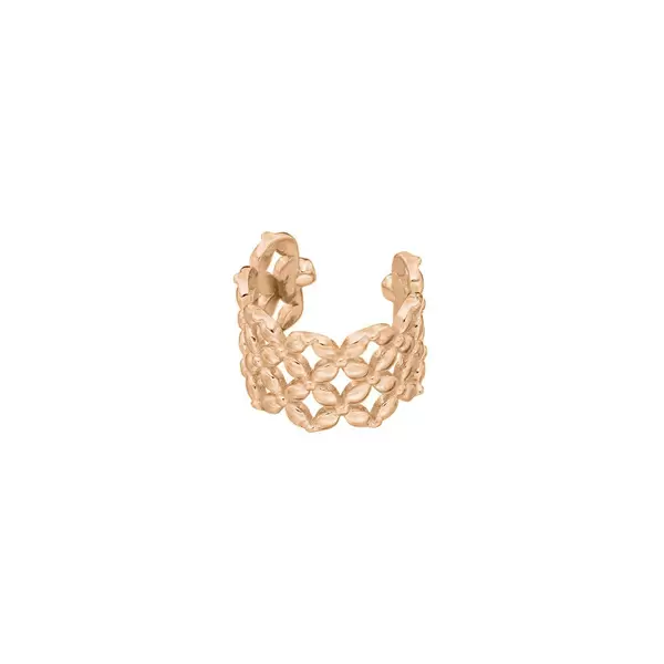 Leaf Jewelry Earcuff Grid, 18 K Rosegold vergoldet Limitierter Zeitrabatt