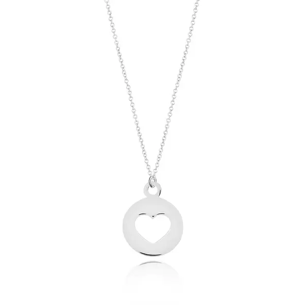 Leaf Jewelry Halskette Heart, 14 K Weißgold Begrenztes Angebot