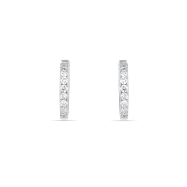 Leaf Jewelry Creole mit Diamanten, 18K Weißgold Online Shopping