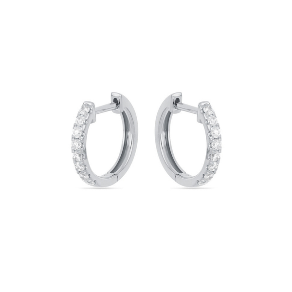 Leaf Jewelry Creole mit Diamanten, 18K Weißgold Online Shopping