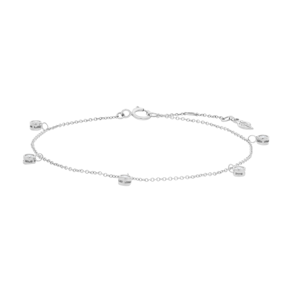 Leaf Jewelry Armkette "my first diamond" Charms, 14 K Weißgold Preisnachlass