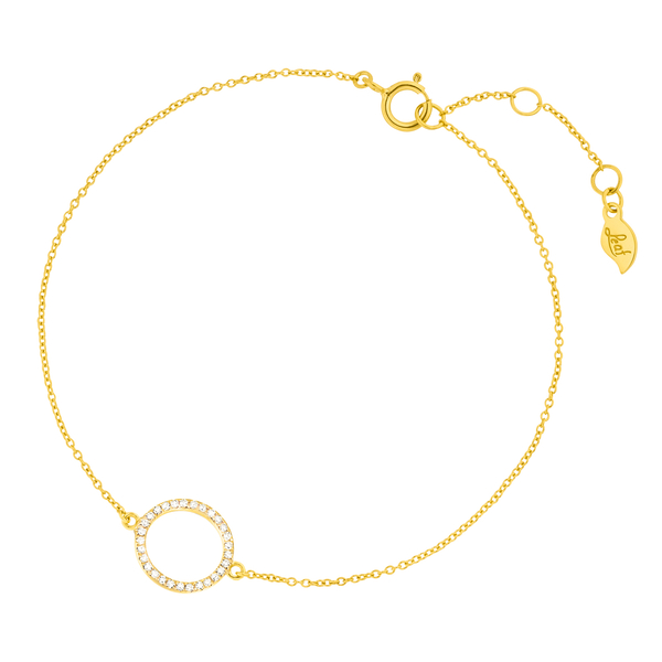 Leaf Jewelry Armkette Circle mit Diamanten, 18 K Gelbgold Cyber Monday